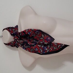 Vintage Ginnie Johansen Cotton Floral Scarf